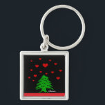 Porte-clés Coeurs du Liban & drapeau libanais mode / Amour<br><div class="desc">Porte - clé : Ciel de coeur & mode drapeau libanais - amour du design romantique (Liban) - patriotes, cadeaux de Saint Valentin, amour de mon pays</div>