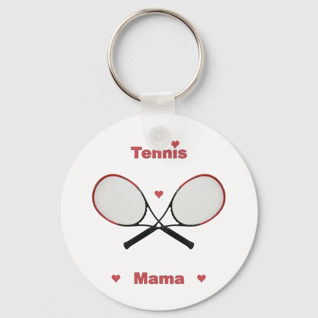 Porte-clés Coeurs Mama de tennis (Recto)