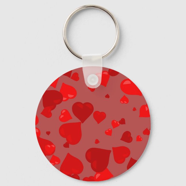 Porte-clés Coeurs rouges (Recto)