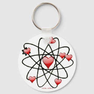 Porte-clés Coeurs rouges de Saint Valentin atomique