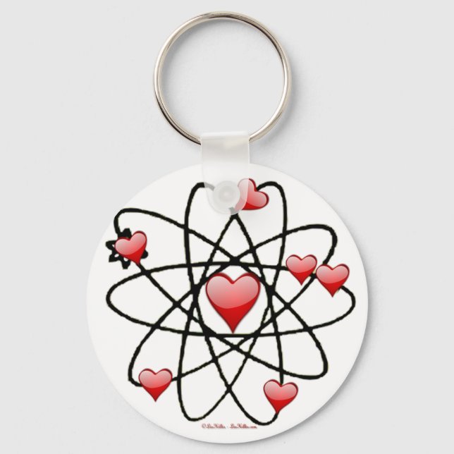 Porte-clés Coeurs rouges de Saint Valentin atomique (Recto)