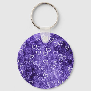 Porte-clés Coeurs tombants - Violet