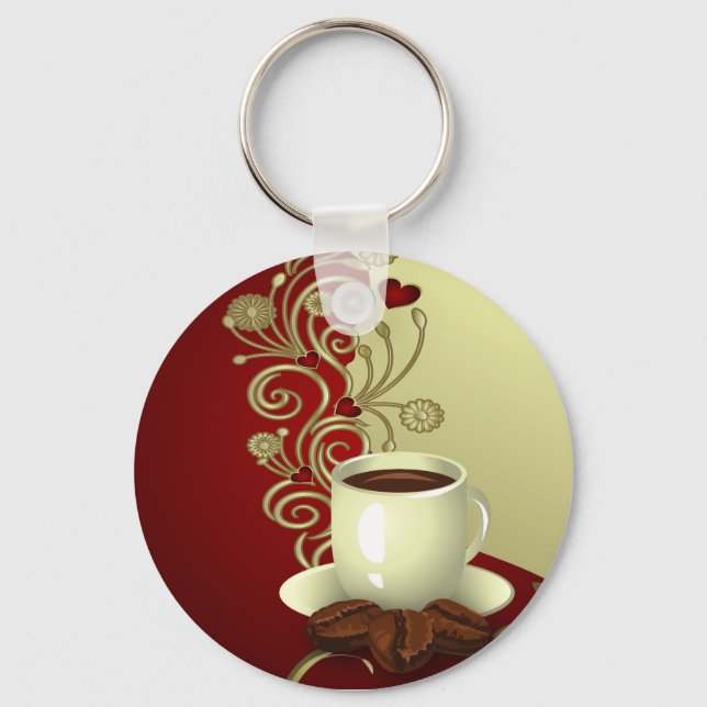 Porte-clés Coffee lover moderne (Recto)