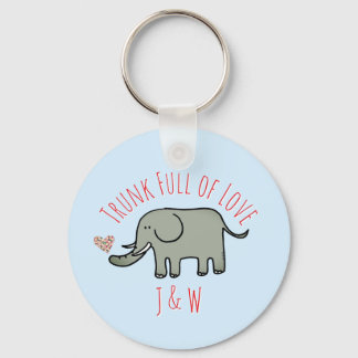 Porte-clés Coffre plein d'amour Éléphant mignon pour la Saint