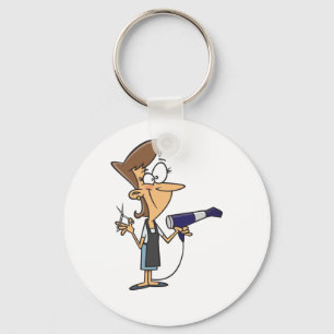 Porte-clés Coiffeur Avec Ciseaux