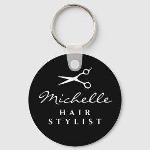 Porte-clés Coiffeur coiffeur salon ciseaux nom personnalisé