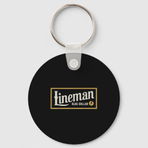 Porte-clés Col Bleu Lineman vintage Cadeau Rétro Pour Hommes