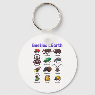Porte-clés Coléoptères De La Terre Mignons Kawaii Insectes T-