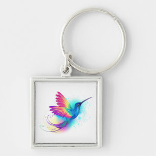 Porte-clés Colibri arc-en-ciel exotique