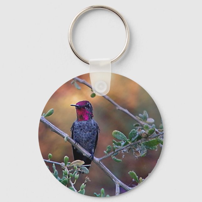 Porte-clés Colibri au coucher du soleil (Recto)