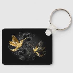 Porte-clés Colibri noir et or