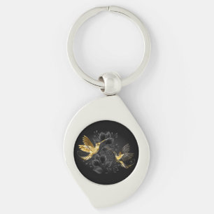 Porte-clés Colibri noir et or