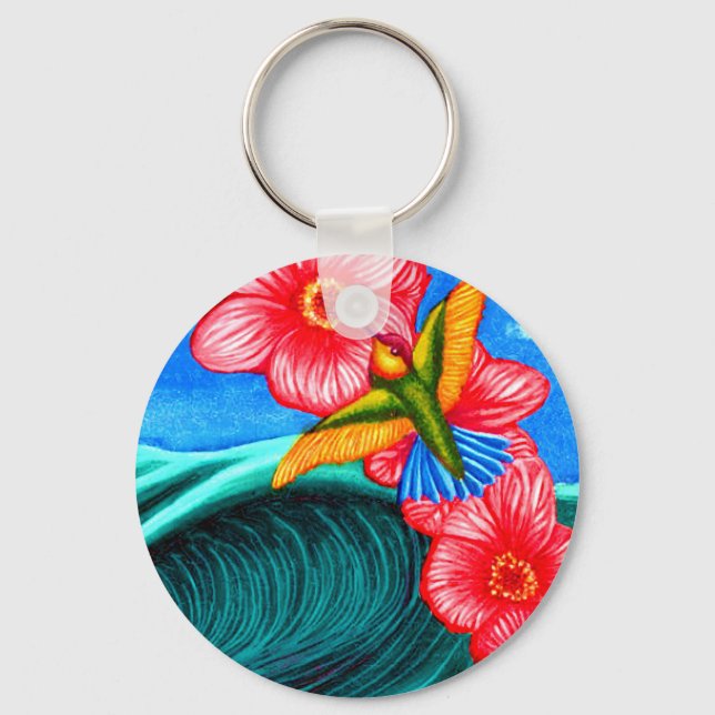 Porte-clés Colibri Océan (Recto)