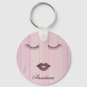 Porte-clés Coll rose doux