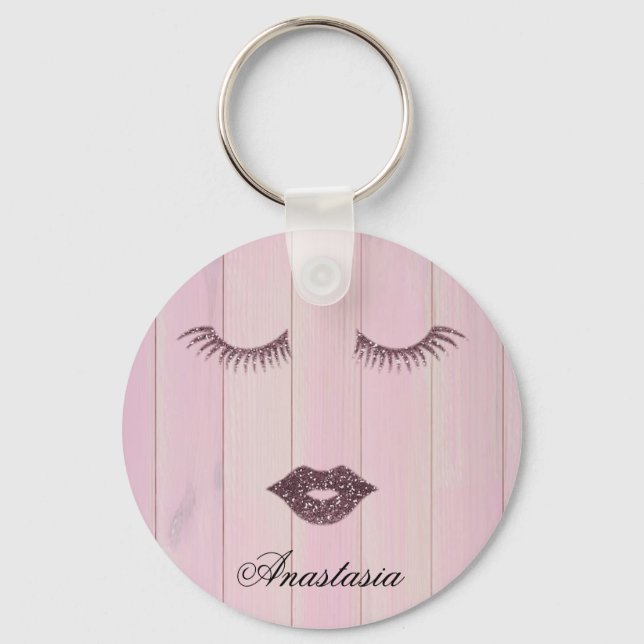 Porte-clés Coll rose doux (Recto)