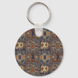 Porte-clés Collage contemporain tribal africain