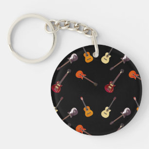 Porte-clés Collage de guitare électrique et acoustique