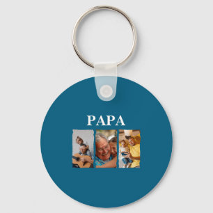 Porte-clés Collage de photos cadeau Papa D