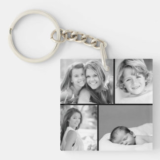 Porte-clés Collage de photos de famille
