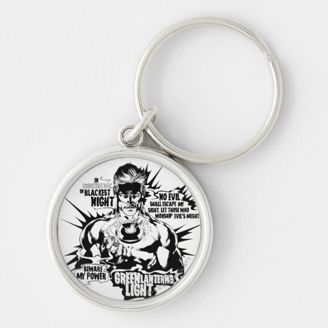 Porte-clés Collage de texte de la lanterne verte (Devant)