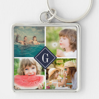 Porte-clés Collage photo de monogramme de la Marine