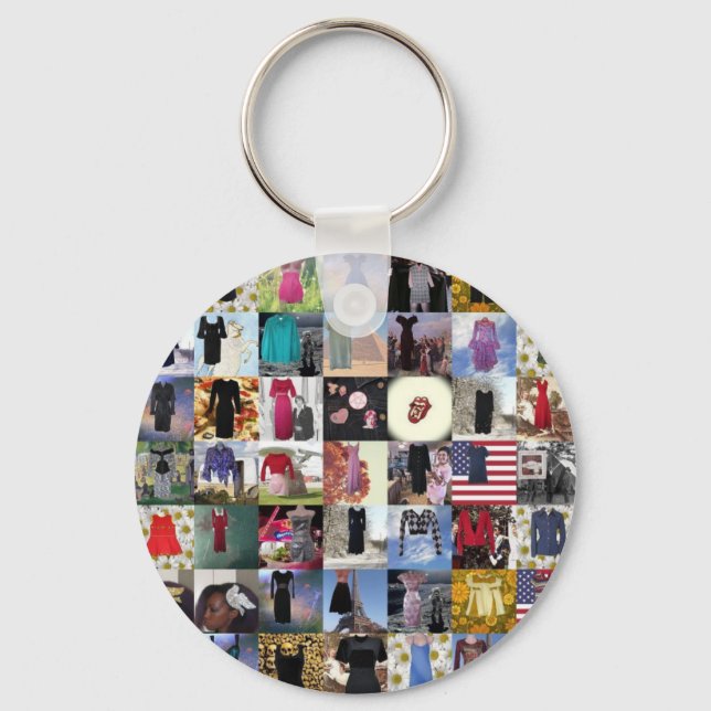 Porte-clés collage vintage (Recto)