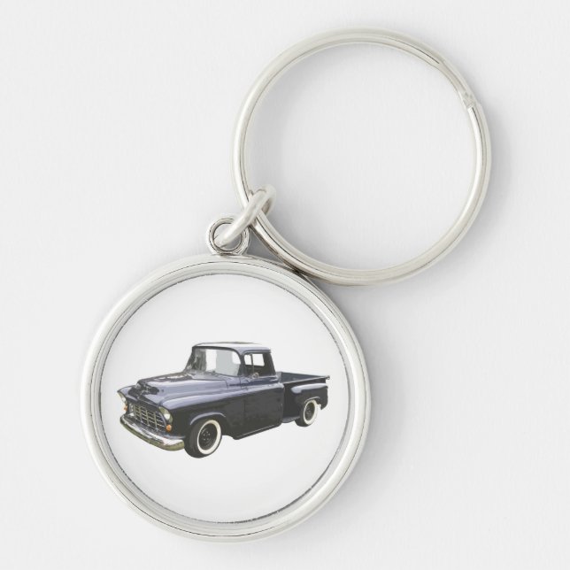 Porte-clés Collecte 1956 de Chevrolet de noir (Devant)