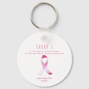 Porte-clés Collecte de fonds pour le cancer du sein rose Code