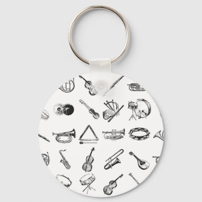Porte-clés Collection of classical musical instruments (Recto)