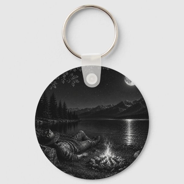 Porte-clés Collection Wanderer WO09 – Campement au clair de l (Recto)