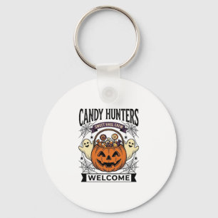 Porte-clés Collectionneur de bonbons Halloween Gravure vintag
