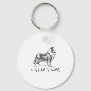 Porte-clés Collie chien "collie power"