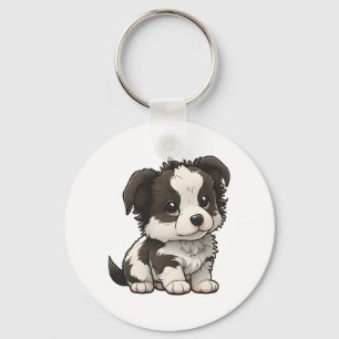 Porte-clés Collie frontalière de Chibi