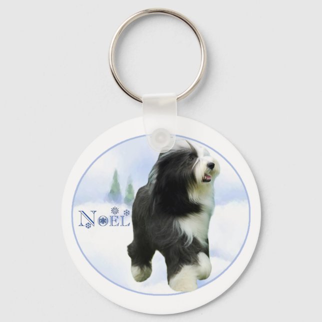 Porte-clés Collie Noel (Recto)