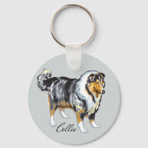 Porte-clés collie porte - clé