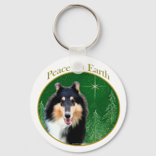 Porte-clés Collie (rude) Paix