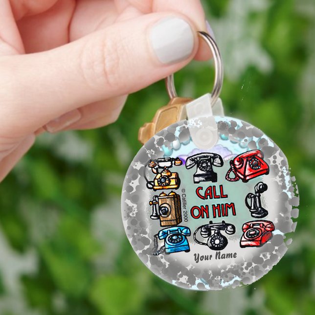 Porte-clés Collier clé chrétien Appelez-Le (Créateur téléchargé)