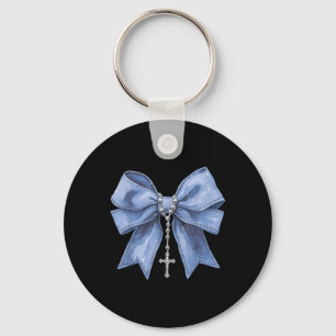 Porte-clés Collier Croix Jésus Collier à Nœud Coquette Chréti