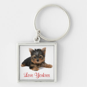 Porte-clés Collier de clés Premium Love Yorkies chiot