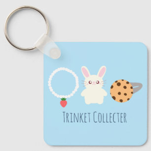 Porte-clés Collier De Fraise Mignonne, Lapin Et Anneau