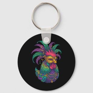 Porte-clés Collier de poulet Mardi Gras Carnaval Agriculture 