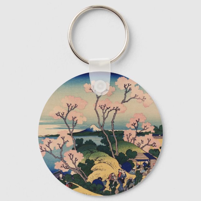 Porte-clés Colline Goten-Yama, Shinagawa sur le Tōkaidō (Recto)