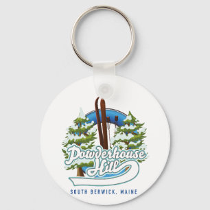 Porte-clés colline powderhouse south berwick maine ski logo