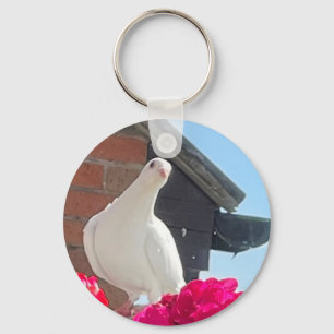 Porte-clés Colombe blanche 