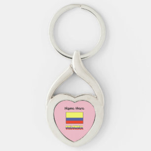 Porte-clés Colombie et Drapeau Colombien Personnalisés
