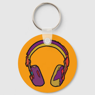 Porte-clés color dj headphone