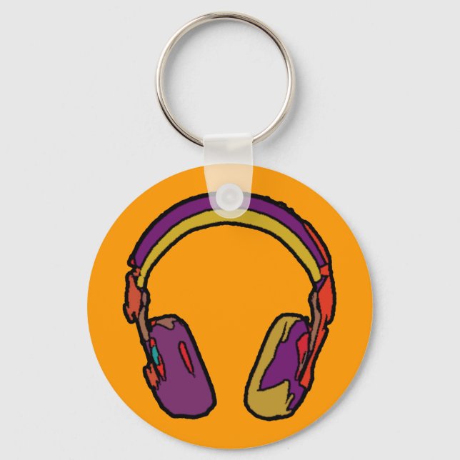 Porte-clés color dj headphone (Recto)