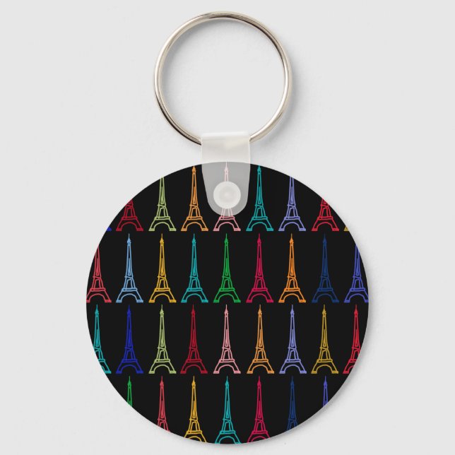 Porte-clés color eiffel towertern pattern (Recto)