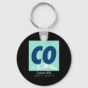 Porte-clés Colorado Hiking And Skiing Co Montagne Vintage Spo