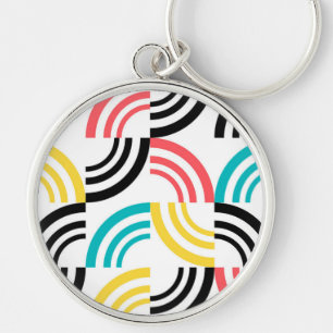 Porte-clés Coloré, moderne, amusant, joyeux graphisme géométr